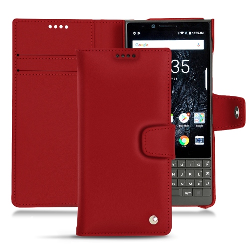 Blackberry Key2 leather caseRouge ( Nappa - Pantone #d50032 ) 