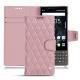 Capa em pele Blackberry Key2 - Rose - Couture ( Nappa - Pantone 2365C ) 