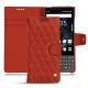Capa em pele Blackberry Key2 - Papaye - Couture ( Pantone 180C ) 