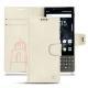 Lederschutzhülle Blackberry Key2 - Blanc escumo