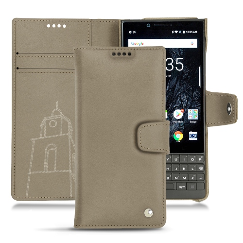 Funda de piel Blackberry Key2Darboun sabla ( Pantone #BCB1A1 )