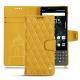 Housse cuir Blackberry Key2 - Jaune soulèu - Couture