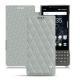 Blackberry Key2 leather case - Gris - Couture ( Nappa - Pantone W428C ) 