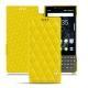 Custodia in pelle Blackberry Key2 - Jaune fluo - Couture