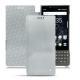 Lederschutzhülle Blackberry Key2 - Platinium ( Pantone 877C ) 
