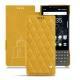 Housse cuir Blackberry Key2 - Jaune soulèu - Couture