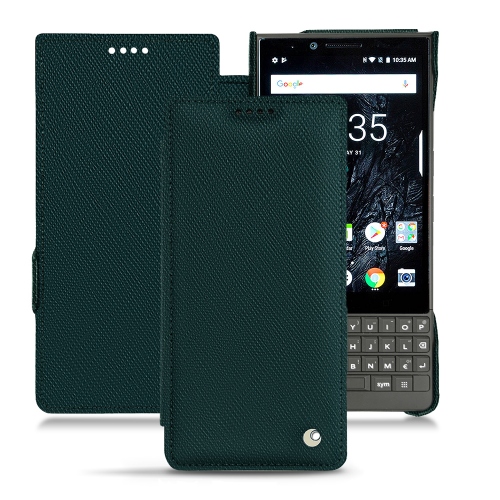 가죽 커버 BlackBerry Key2Vert séduisant ( Pantone #1d3c34 ) 