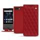 Custodia in pelle Blackberry Key2 - Rouge - Couture ( Nappa - Pantone 199C ) 