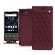 Blackberry Key2 leather case - Lie de vin - Couture ( Pantone 5115C ) 