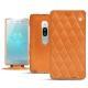 Housse cuir Sony Xperia XZ2 Premium - Orange - Couture ( Nappa - Pantone 1495U ) 