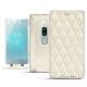 Funda de piel Sony Xperia XZ2 Premium - Blanc - Couture ( Bologna - White ) 