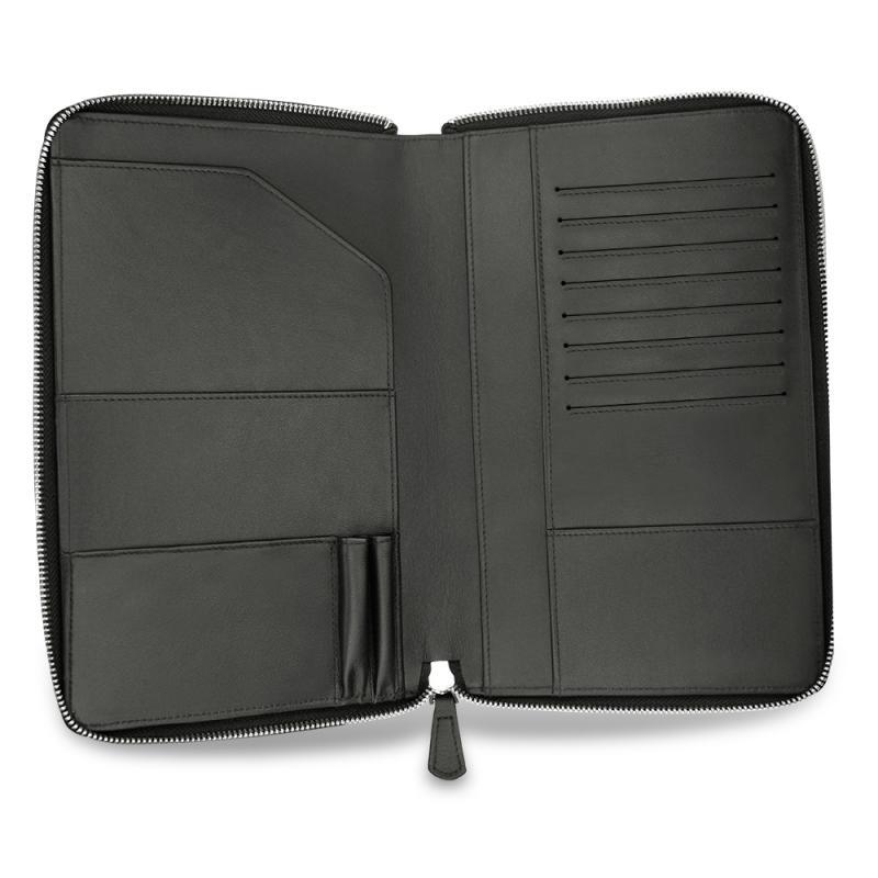 Zipped travel-document holder