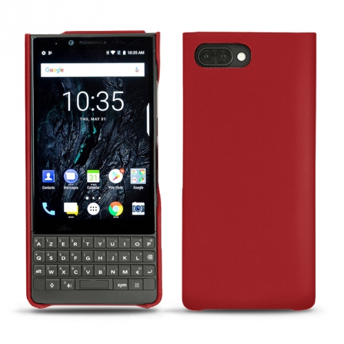 レザーケース Blackberry Key2Rouge ( Nappa - Pantone #d50032 ) 