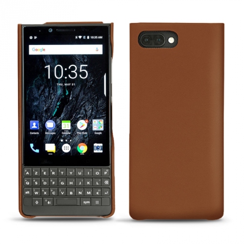 レザーケース Blackberry Key2Marron ( Nappa - Pantone #8B4720 ) 