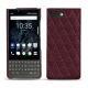 Funda de piel Blackberry Key2 - Lie de vin - Couture ( Pantone 5115C ) 