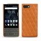 Coque cuir Blackberry Key2 - Mandarine vintage - Couture