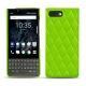 Capa em pele Blackberry Key2 - Vert fluo - Couture