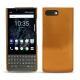 Blackberry Key2 leather cover - Or Maïa ( Pantone 871C ) 