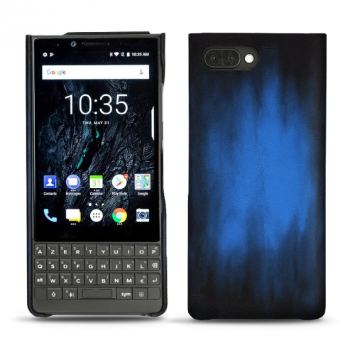 Funda de piel Blackberry Key2Bleu Patine