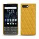Coque cuir Blackberry Key2 - Jaune soulèu - Couture