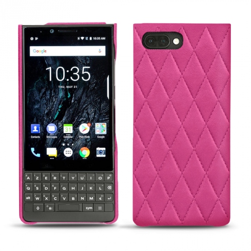 Custodia in pelle Blackberry Key2Rose BB - Couture ( Pantone #DB599F )