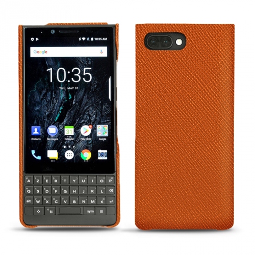 Lederschutzhülle Blackberry Key2Orange vibrant ( Pantone #e36b39 ) 