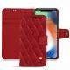 Housse cuir Apple iPhone Xr - Rouge - Couture ( Nappa - Pantone 199C ) 