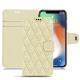 Apple iPhone Xr leather case - Ivoire - Couture ( Sleek P C12 - White ) 