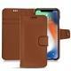 Housse cuir Apple iPhone Xs Max - Marron PU