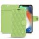 Capa em pele Apple iPhone Xs Max - Vert olive - Couture ( Nappa - Pantone 578U ) 