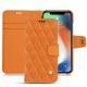 Capa em pele Apple iPhone Xs Max - Orange - Couture ( Nappa - Pantone 1495U ) 