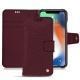Apple iPhone Xs Max leather case - Lie de vin ( Pantone 5115C ) 