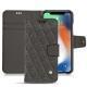 Housse cuir Apple iPhone Xs Max - Anthracite - Couture ( Pantone 424C ) 