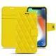 Custodia in pelle Apple iPhone Xs Max - Jaune fluo - Couture