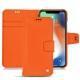Capa em pele Apple iPhone Xr - Orange fluo