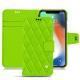 Lederschutzhülle Apple iPhone Xr - Vert fluo - Couture