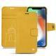 Housse cuir Apple iPhone Xs Max - Jaune soulèu