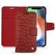 Apple iPhone Xs Max leather case - Autruche ciliegia
