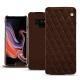 Housse cuir Samsung Galaxy Note9 - Châtaigne - Couture ( Pantone 476C ) 