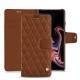 Samsung Galaxy Note9 leather case - Marron - Couture ( Nappa - Pantone 1615C ) 