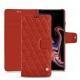 Custodia in pelle Samsung Galaxy Note9 - Papaye - Couture ( Pantone 180C ) 