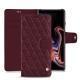Housse cuir Samsung Galaxy Note9 - Lie de vin - Couture ( Pantone 5115C ) 