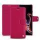 Samsung Galaxy Note9 leather case - Rose fluo