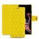 Capa em pele Samsung Galaxy Note9 - Jaune fluo - Couture