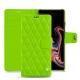 Housse cuir Samsung Galaxy Note9 - Vert fluo - Couture