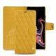 Lederschutzhülle Samsung Galaxy Note9 - Jaune soulèu - Couture