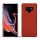 Samsung Galaxy Note9 leather cover - Papaye - Couture ( Pantone 180C ) 