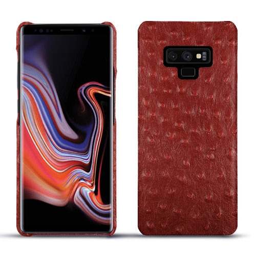 Custodia in pelle Samsung Galaxy Note9Autruche ciliegia ( Pantone #a4343a ) 