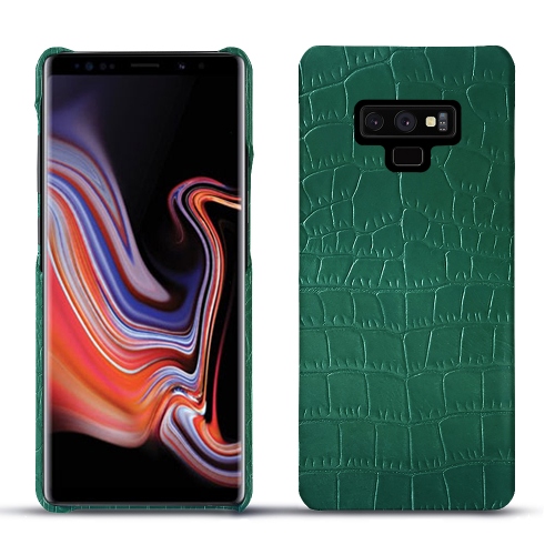 Samsung Galaxy Note9 leather caseCrocodile pino ( Pantone #173F35 ) 