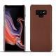 Samsung Galaxy Note9 leather cover - Marron délicat
